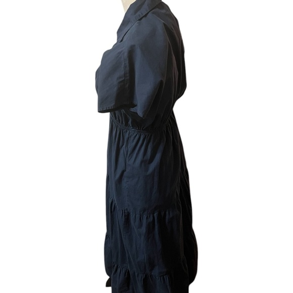 Caryn Lawn Blue Tiered Ruffled Maxi Sundress - Picture 3 of 7